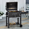 XL Smoker Barbecue Outdoor Charcoal Portable Grill Garden BBQ Wheels Side Shelf
