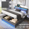 Ottoman Bed Storage Bed Gas Lift Bed Frame With Headboard 4ft6 Double Grey