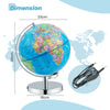 Kids Illuminated Constellation World Globe 3 in 1 Desktop Earth Globe with stand