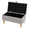 Rectangle Fabric Ottoman Storage Chest Padded Footstool Pouffe Chair Bench Trunk