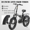 SHIMANO 20" Folding Electric Bike 36V 13Ah 250W City Ebike 15.5mph Fat Tire
