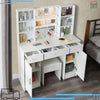 Makeup Dressing Table Set 10 LED Lighted Mirror Vanity Desk w/ Stool 3 Drawers