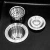 Top mount Kitchen Sink Quartz Washing Bowl Basin Prep Hole Strainer Drainer Unit