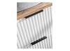 Bathroom Vanity Unit 800mm Ribbed Textured White Modern Wall Hung Floating Adel
