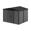Galvanized Outdoor Storage Shed Black Utility Room Tool Room Durable and Sturdy