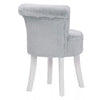 Plush Fluffy Dressing Table Stool Vanity Makeup Chair Scroll Back Padded Seat