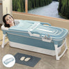 Lidded Bathtub Folding Portable BathTub Adult Kids Warm Spa Soaking Barrel Bucke