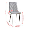 Modern 5Pcs Round Dining Table and Chairs Set 4 for Dining Room Space Saving