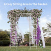 French Style Garden Arch Arbor Trellis Wedding Lawn Metal Gazebo Pergola Pavilio