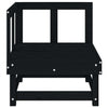 Tidyard Sofa Chairs Garden Corner Sofa Black Solid Wood Pine Seats Patio N2T1