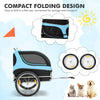 Dog Bike Trailer Folding Pet Bicycle Cart Wagon Carrier Pet Bike Safety Flag