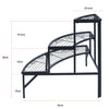 3 Tier Metal Plant Stand Corner Ladder Shelves Garden Flower Display Rack