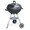 57cm Charcoal Grill BBQ with Thermometer, Stand Wheels& Cooker with Porcelain