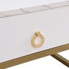 Coffee Table Square Nest of Tables Side Table with Metal Frame & Drawer Storage