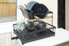 2 Tier Dish Drainer Rack with Drip Tray Cutlery Holder Plate Kitchen Sink UK