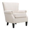 Modern Fabric Oyster Wing Back Armchair Soft Lounge Chair Single Fireside Sofa