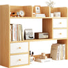 Desktop Bookshelf Storage Rack Home Office Bookcase Organizer Assembly Required