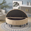 Velvet Storage Ottoman Footrest Bench Stool Box Seat Pouffe Chair Chest Bedroom