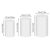 3PCS Round Plinth Cylinder Pedestal Wedding Cake Flower Display Stand Set