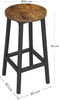 Counter Chair, Bar Stools Set of 2, Woodgrain Style, Fashionab