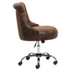 Retro Distressed Leather Computer Desk Chair Swivel Adjustable Home Office Study