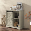 Sliding Barn Door Sideboard Storage Cabinet Coffee Bar TV Stand Farmhouse Style