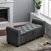 Upholstered Ottoman Stool Window Side Seat Scroll Ends Armed Bench Chaise Sofa