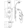 Glass Shower Panel with Thermostatic Mixer LANZAROTE Black SCHÜTTE