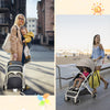 Portable Baby Stroller One-Hand Folding Pushchair W/Adjustable Backrest Footrest