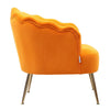 Scallop Back Armchair Cocktail Sofa Accent Seat Living Bedroom Cafe Lounge Sofa