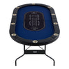 10 Player Oval Foldable Poker Table Casino Blackjack Texa Holdem Table 84"