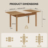 Large Extendable Dining Table 120-160cm Wooden Kitchen Desk Space Saving