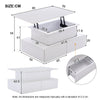 Lift Top LED Coffee Table with Storage Drawer Wooden Living Room Furniture White
