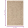 Indoor and Rug in Natural Jute - Soft, Material with Resistance, H4V7