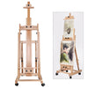 Large Studio H-Frame Easel Painting Floor Beech Wood Adjustable Pro Artist Easel