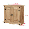 New Sideboard 2 Door Storage Cupboard Solid Mexican Waxed Pine Buffet Cabinet