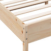 Bed Frame with Headboard 120x190 cm Small Double Solid Wood Pine vidaXL