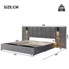 Ottoman Storage Bed 6ft Super King Bed Frame with Wide Headboard, 180x200 cm