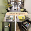 Dressing Table with LED Mirror Makeup Desk Vanity Table with 2 or 5 Drawers New