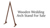 10Ft Wooden Wedding Arch Triangle Backdrop Stand Garland Balloon Frame