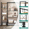 Industrial Bookcase Large Storage Unit Rustic Shelving Sturdy Display Cabinet