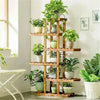 6 Tier Strong Flower Plant Pot Shelf Stand Display Garden Rack Step Style Wooden