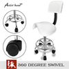 Saddle Rolling Salon Stool Hydraulic Lift Swivel Barber Tattoo Chair White Black