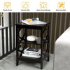 3-Tier Nightstand Sofa Bed Side Table Storage Display Stand End Table with Shelf