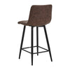 Bar Stools X2 Faux Leather Bar Chairs With Footrest Kitchen Furniture Modern