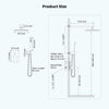 Black Concealed Bathroom Mixer Shower Set 30 cm Square Rainfall Head Hand Spray