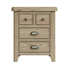 Holcombe XL Bedside Cabinet Nightstand Side Table 4 Storage Drawers Solid Wood