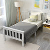 3FT SINGLE SIZE BED WOODEN BED WITH HEADBOARD SOLID PINE WOOD BED FRAME WHITE