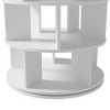 5 Tiers Rotatable Round Shoe Rack for Living Room,White