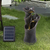 Solar Water Feature Fountain for the Outdoor Garden Water Fountain w/LED Light